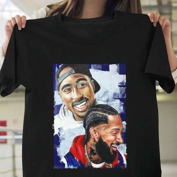 Kandysweet Tops - Nipsey Hussle And Tupac Shakur The Legend T Shirt